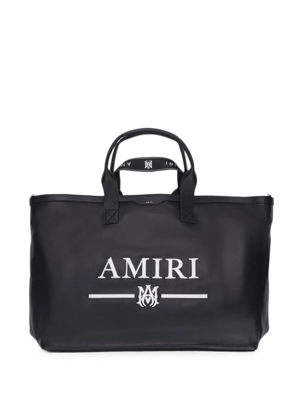 AMIRI logo-embroidered leather tote bag