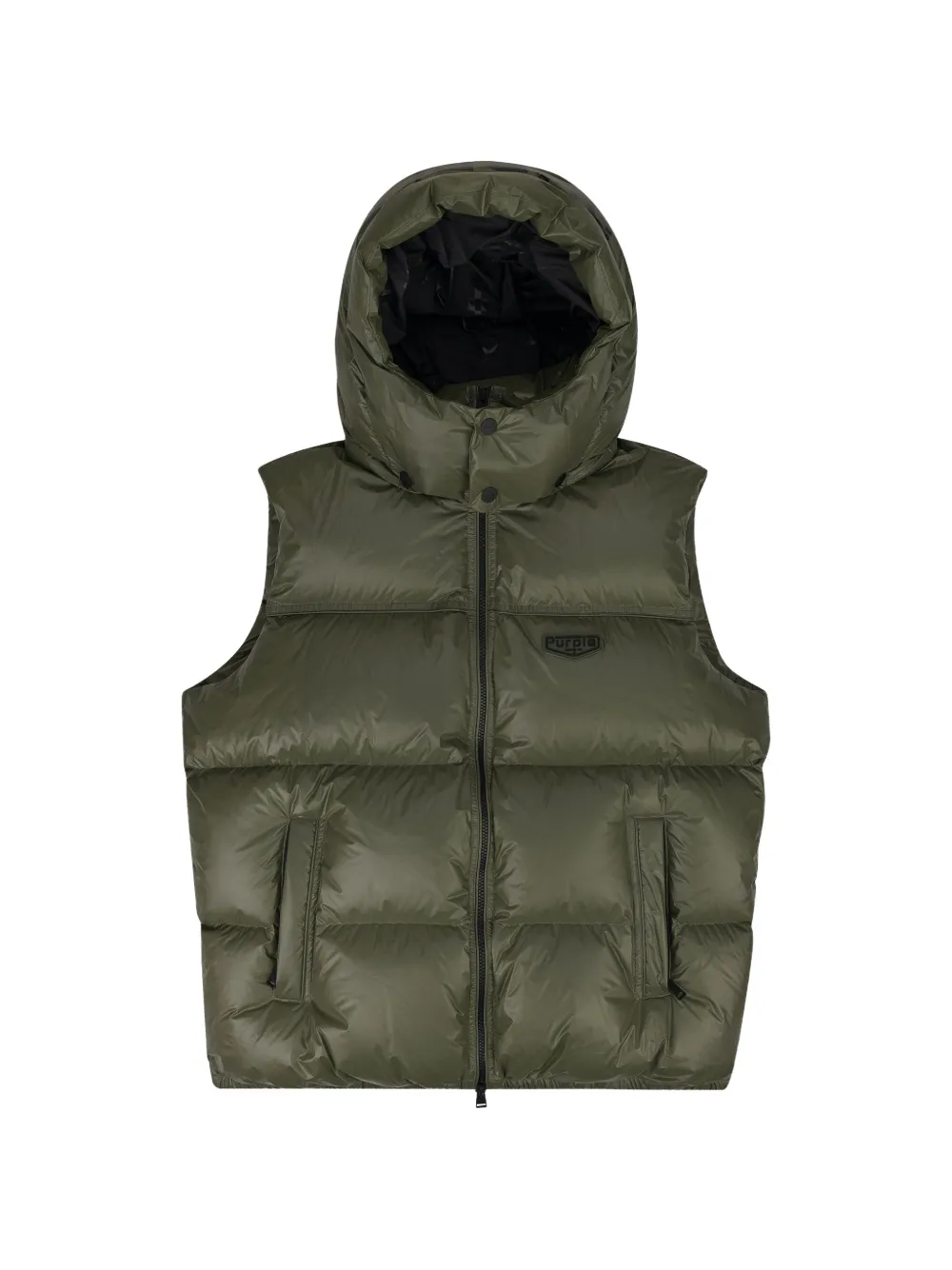 Purple Brand quilted hooded gilet