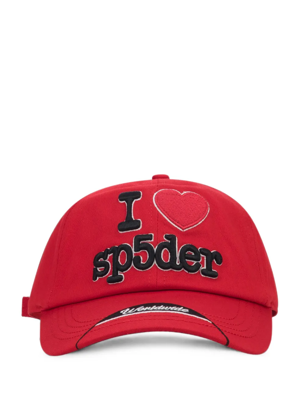 Sp5der Souvenir 6-panel Cap In Red