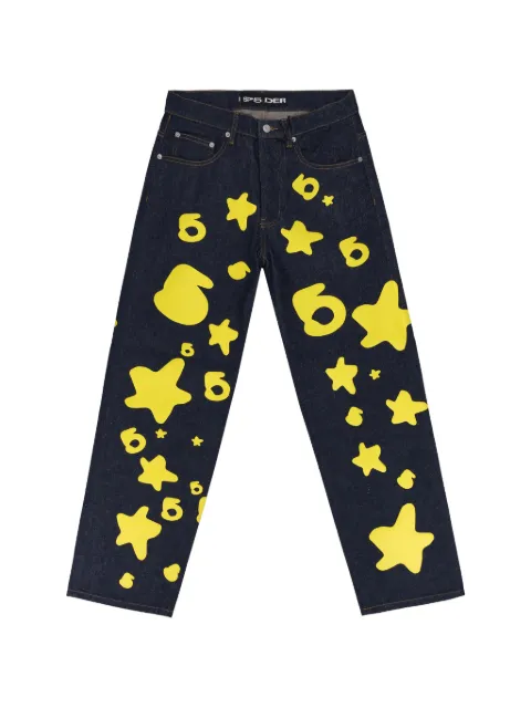 SP5DER Beluga graphic-print jeans