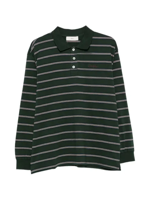 DUNST striped long-sleeve polo shirt