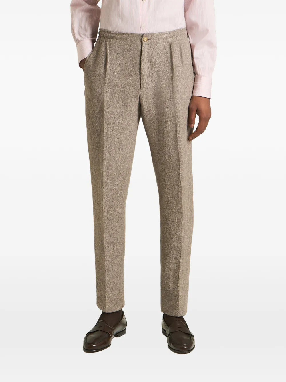 Kiton Linnen pantalon Beige