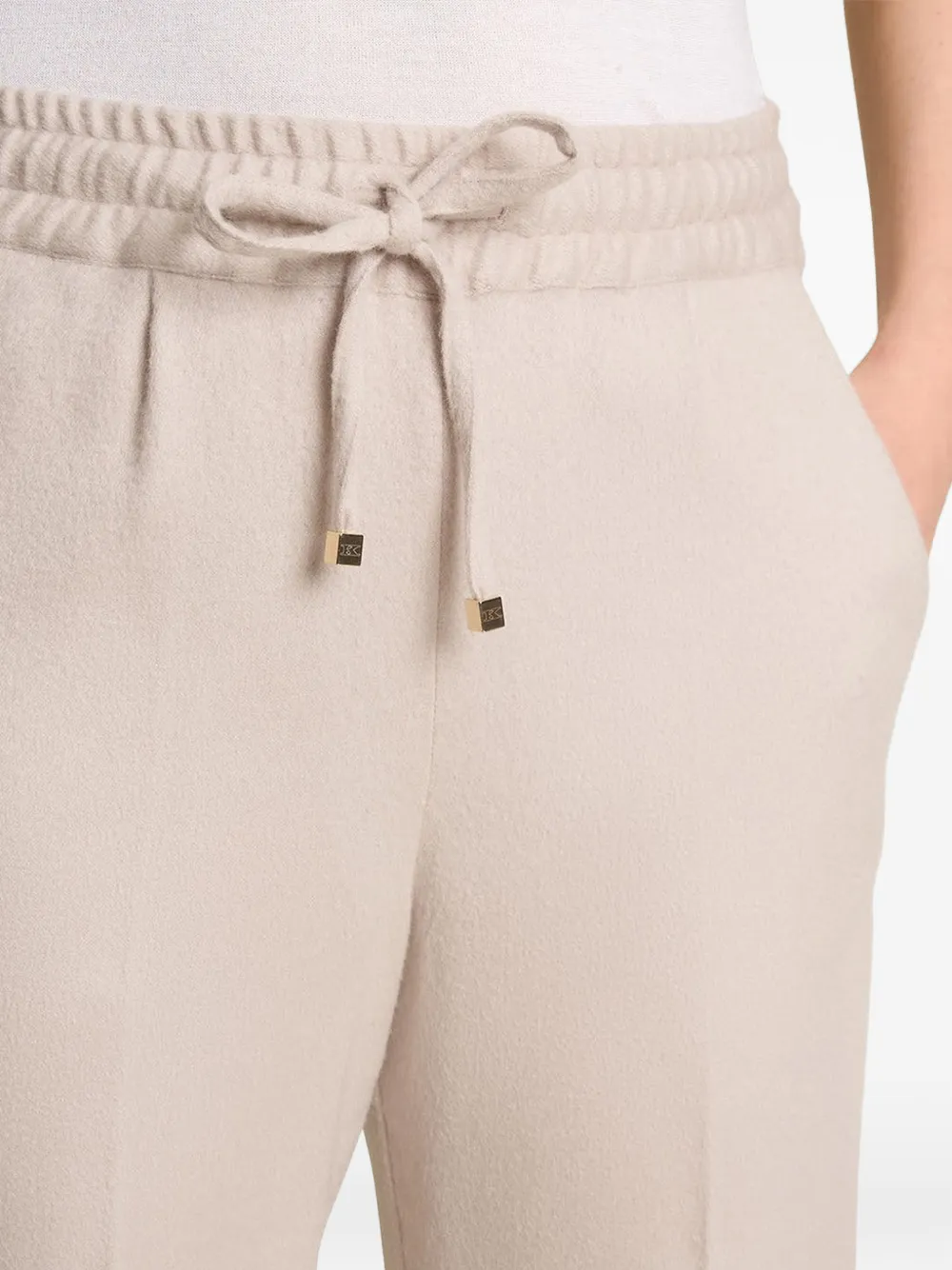 Kiton Geplooide trainingsbroek met trekkoord Roze