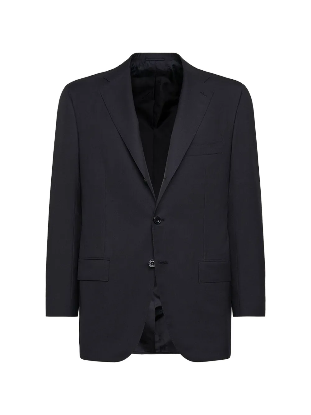 Kiton Blue Diamond blazer met enkele rij knopen Zwart