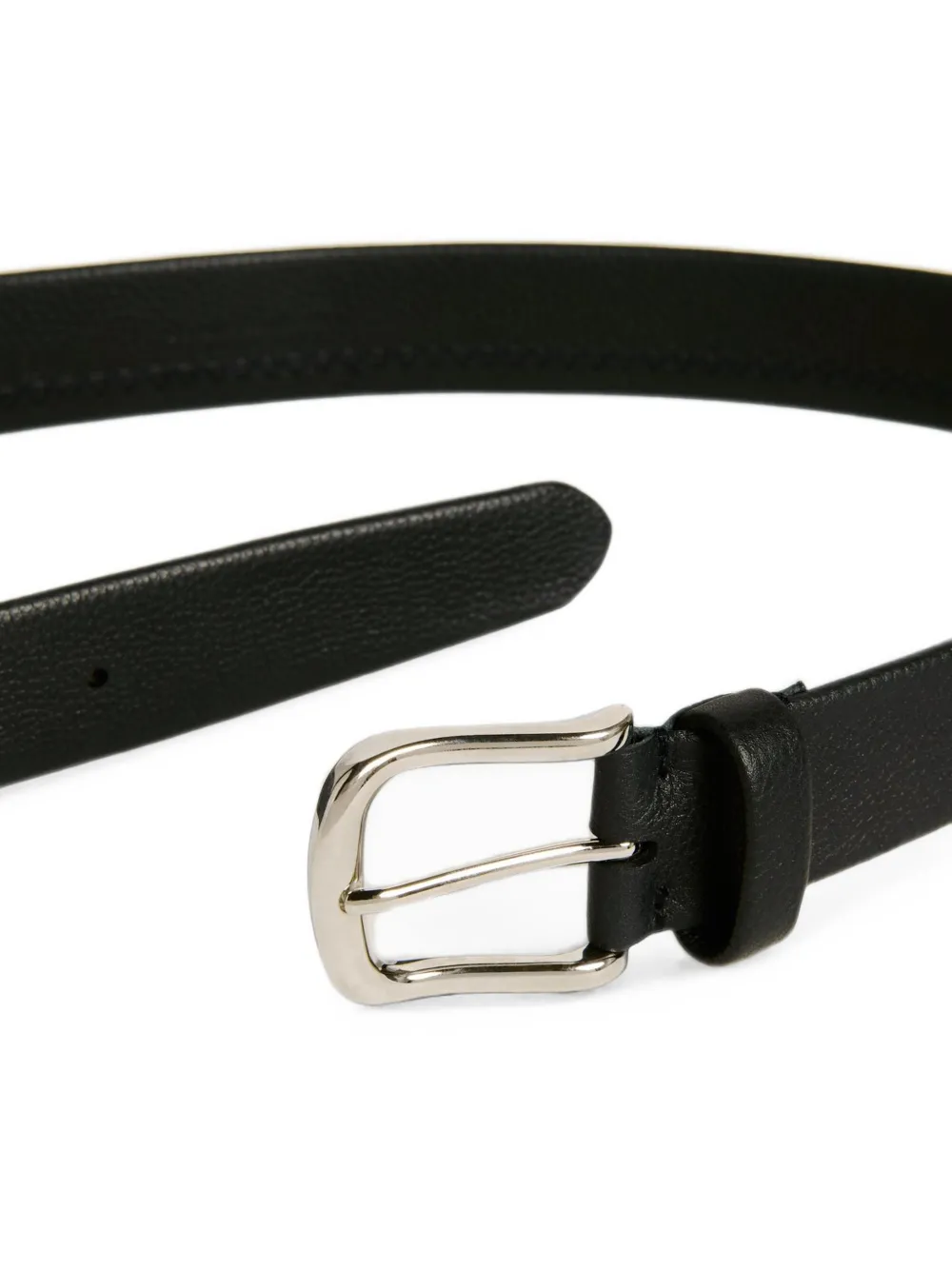 Kiton Leren riem Zwart