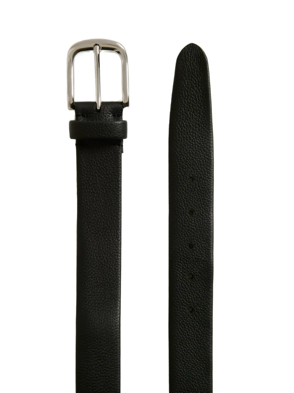 Kiton Leren riem Zwart