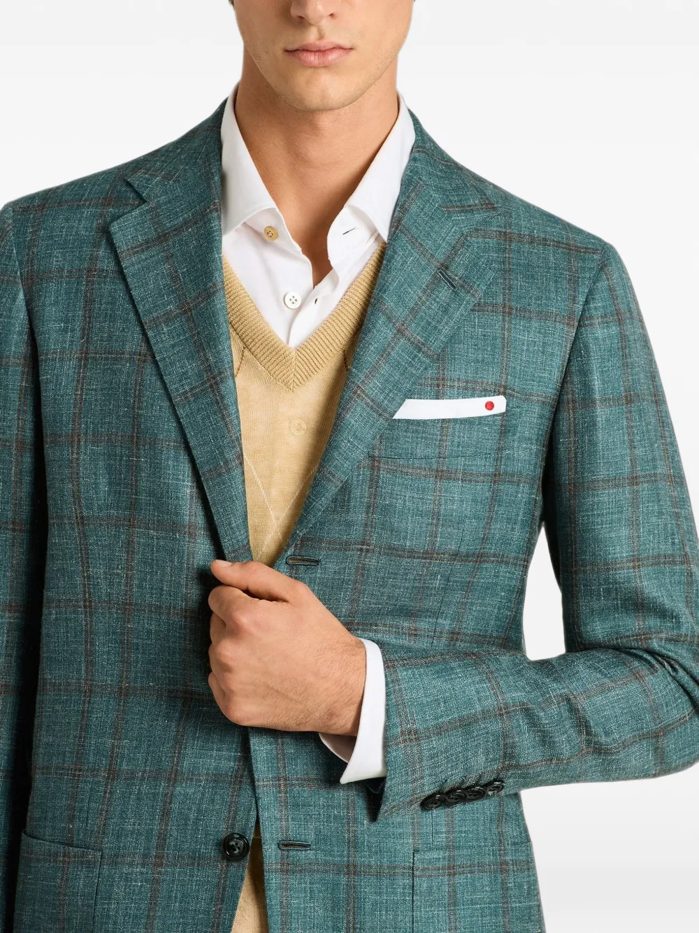 Kiton Geruit jack Groen