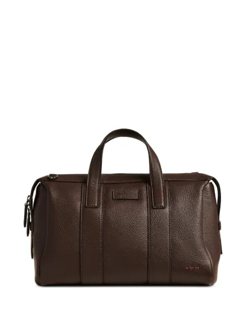 Kiton grained leather travel bag