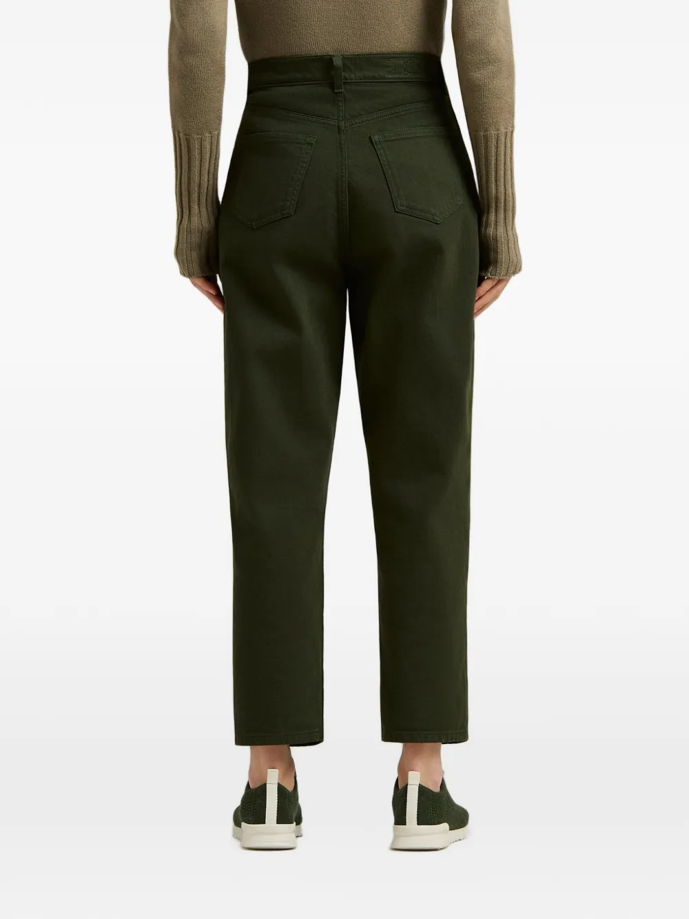 Kiton Straight broek met riemlussen Groen