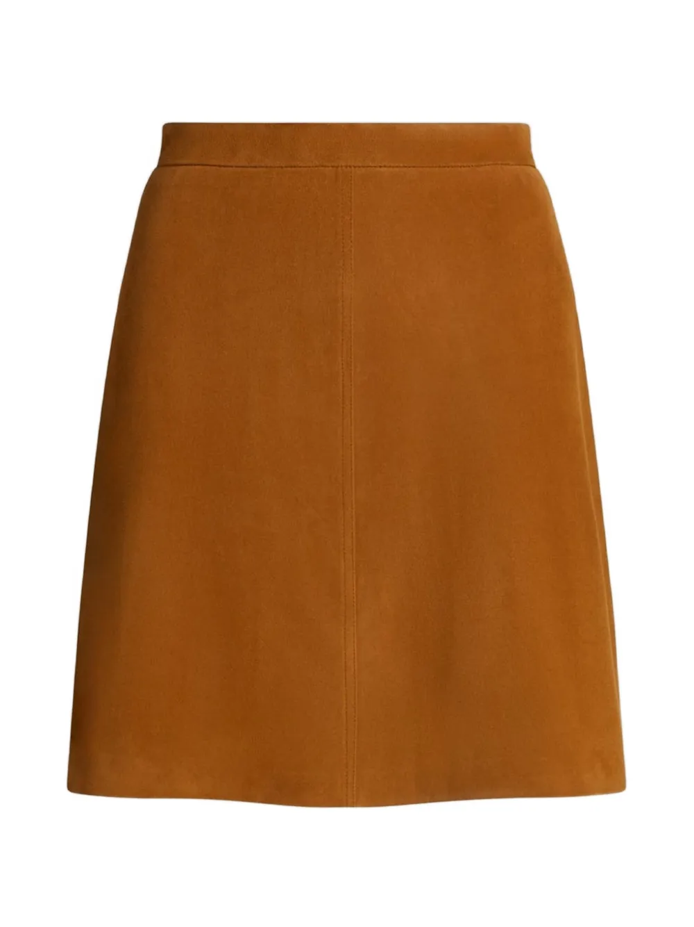 Kiton jupe en cuir à fini velouté - Marron Kiton jupe en cuir à fini velouté - Marron