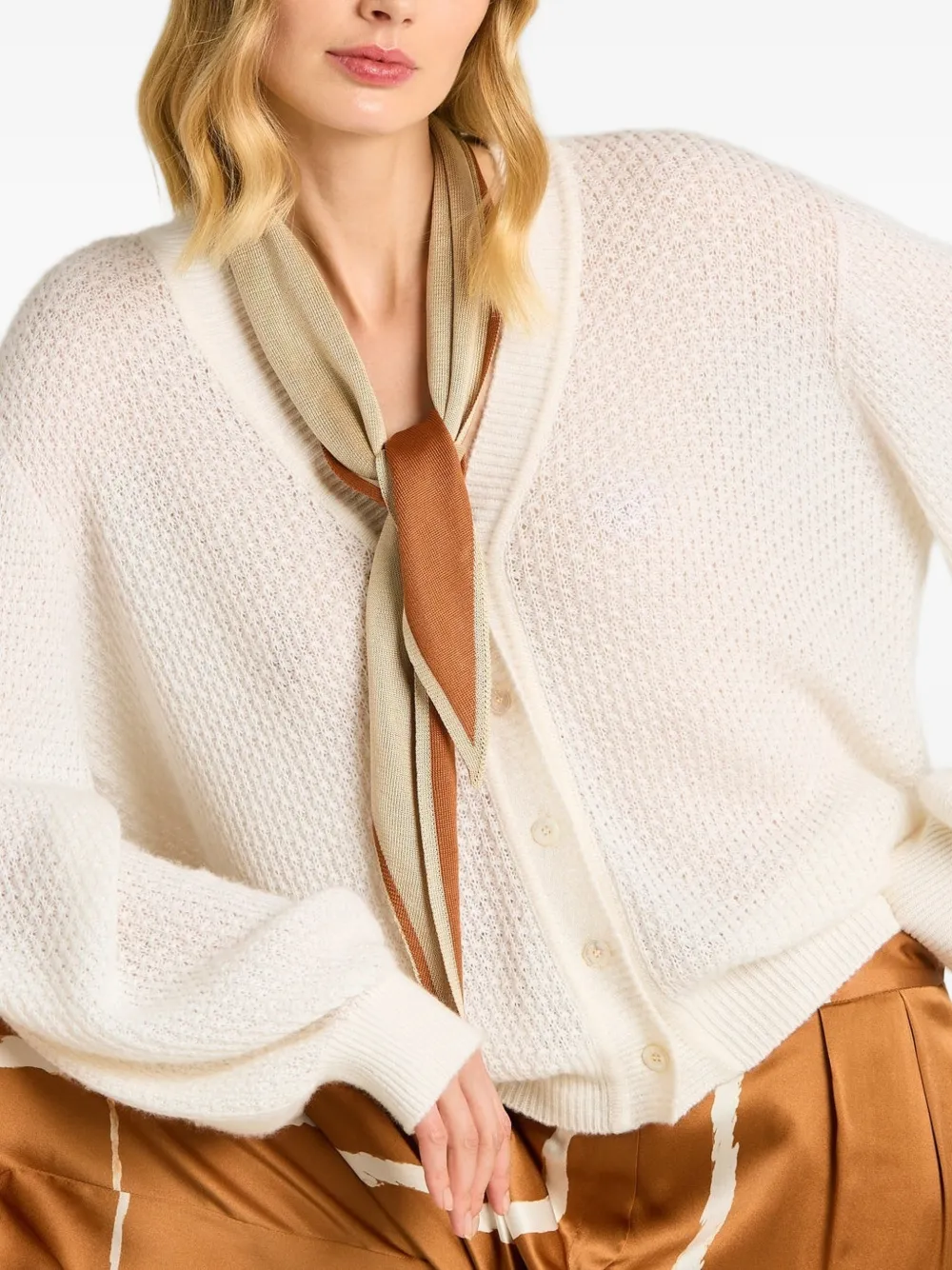 Kiton Fijngebreid vest Wit