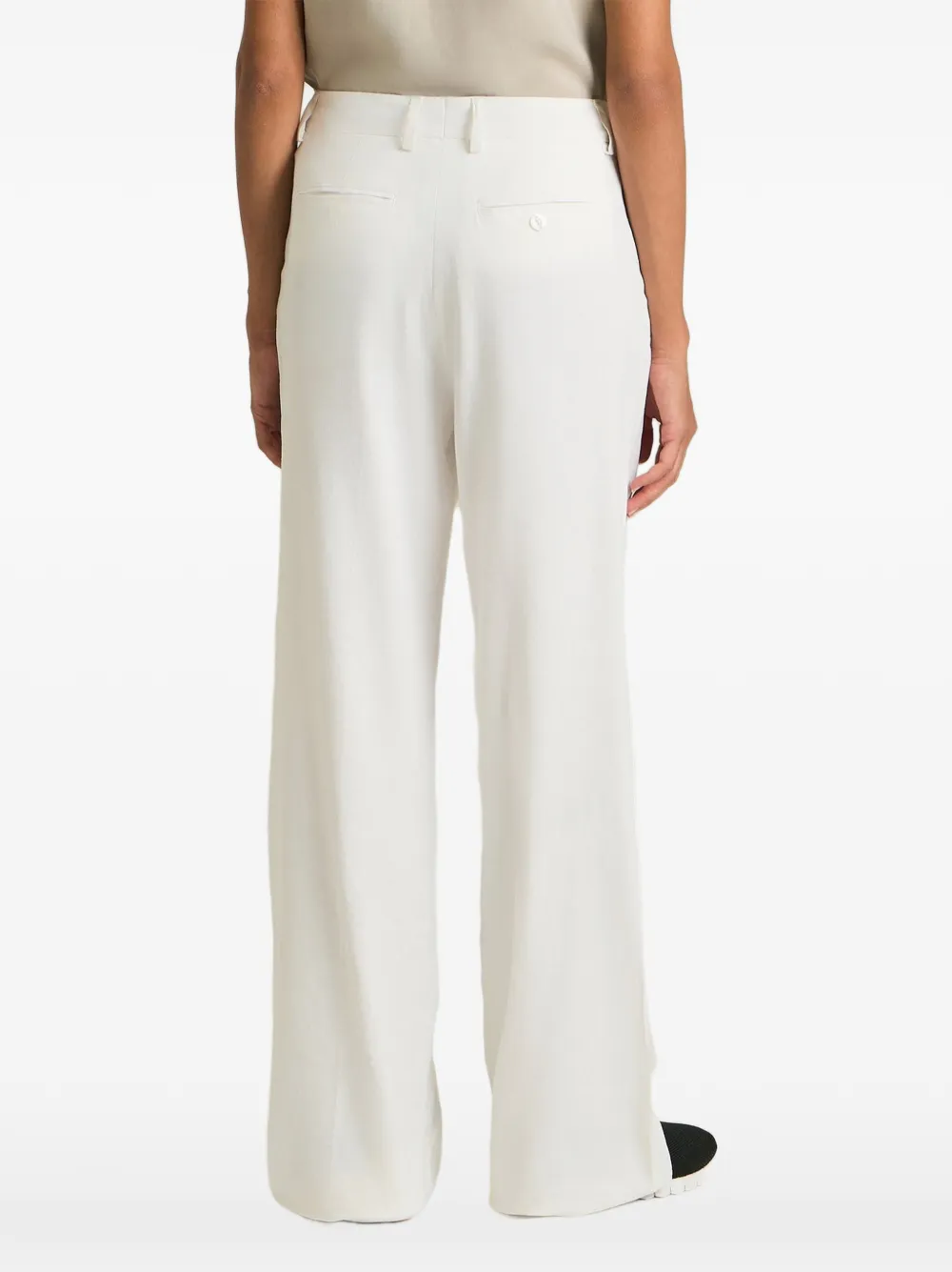 Kiton Plooibroek met ceintuur Wit