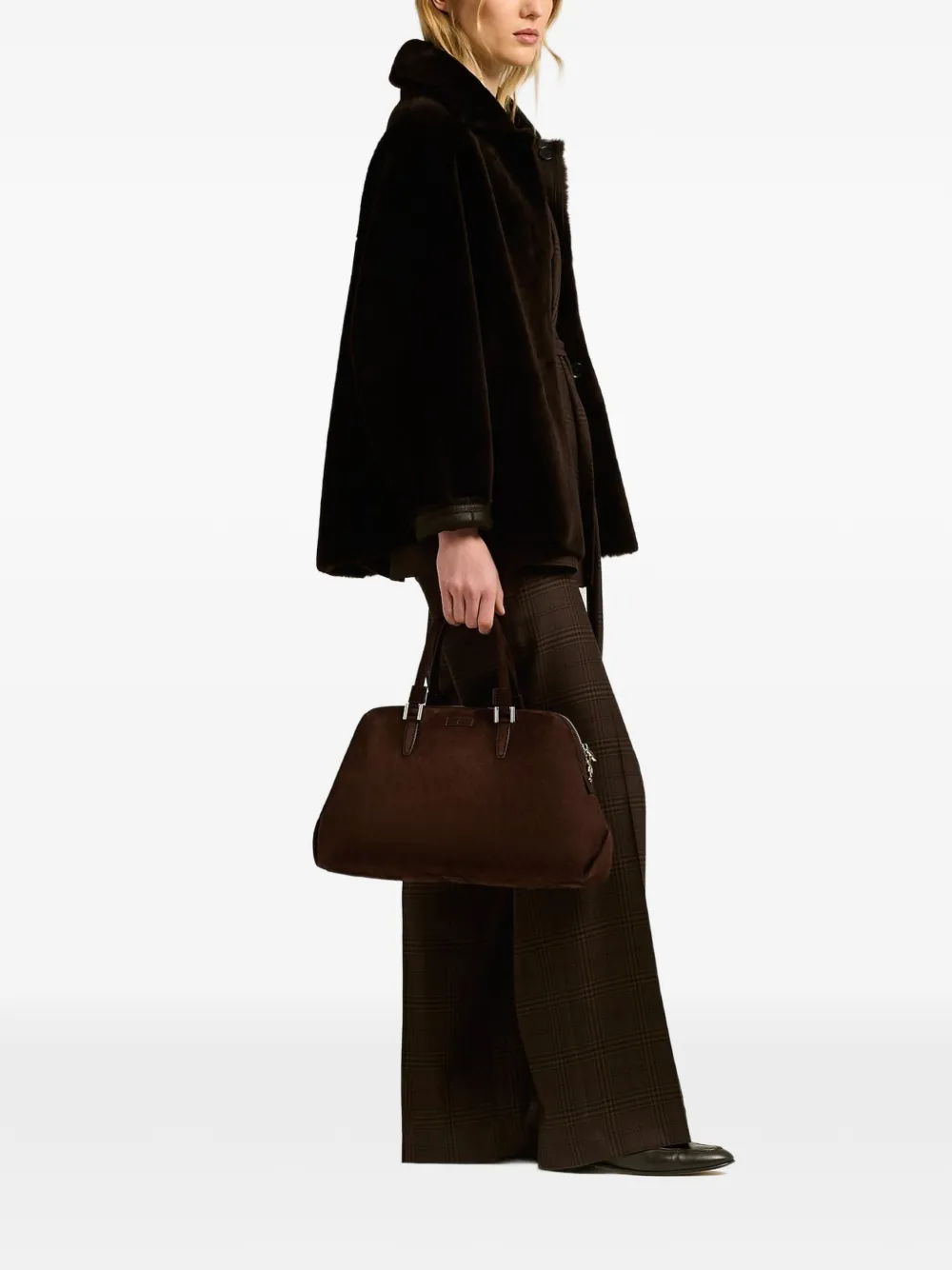 Kiton Kayly suède shopper Bruin