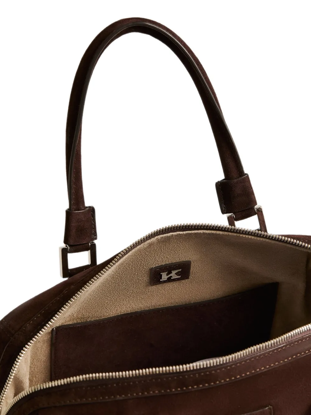Kiton Kayly suède shopper Bruin
