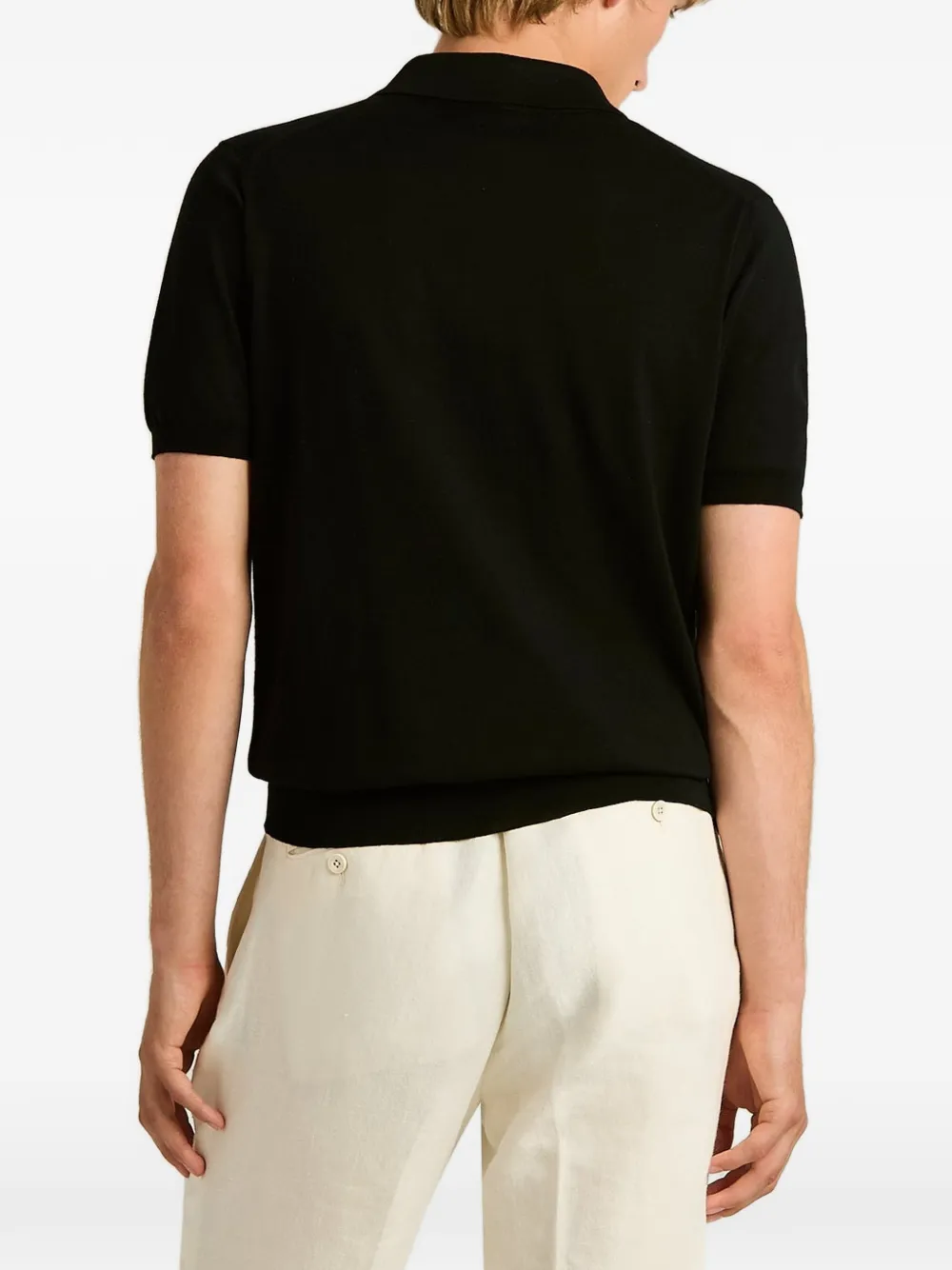 Kiton Poloshirt met korte mouwen Zwart