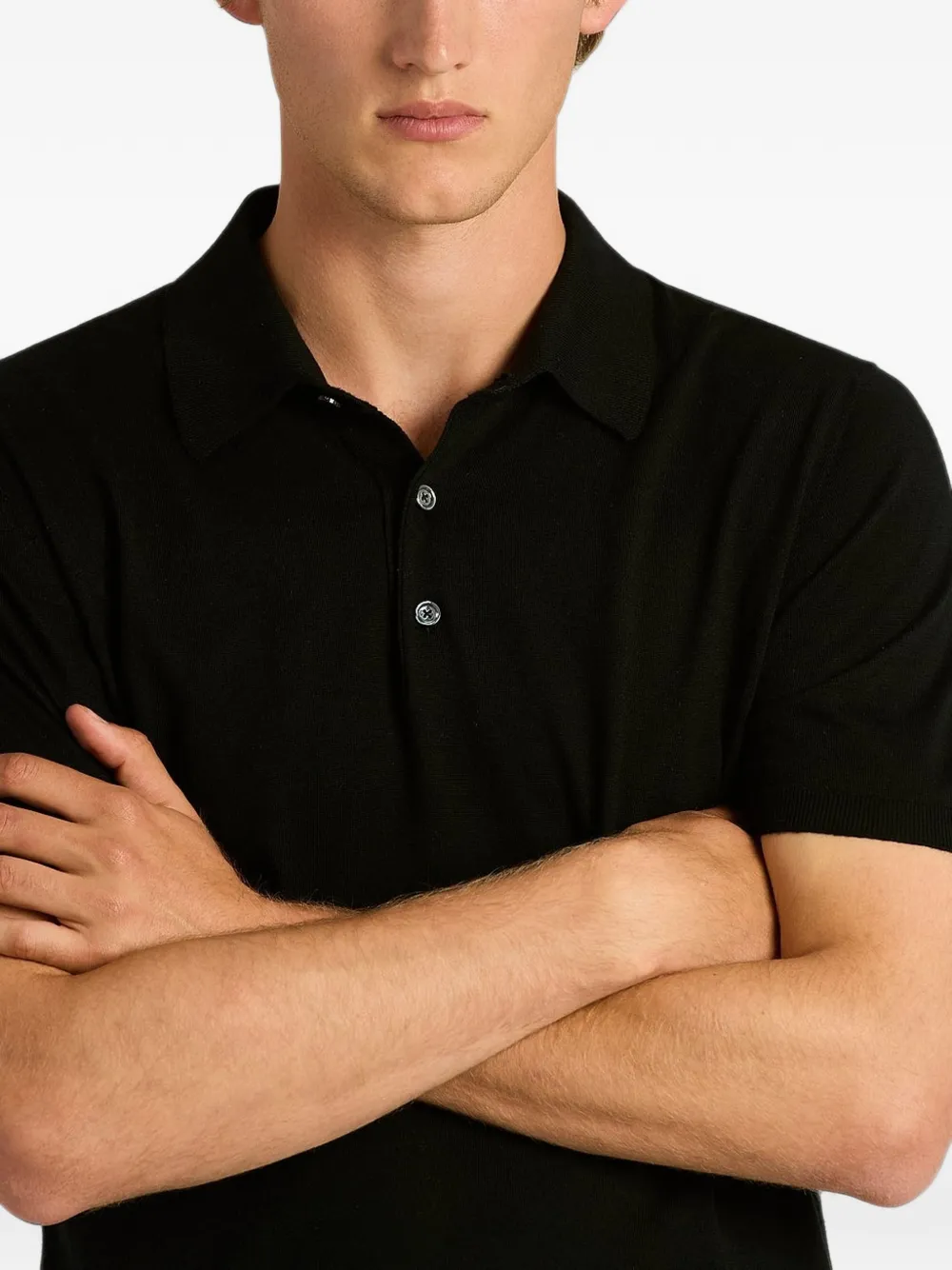 Kiton Poloshirt met korte mouwen Zwart