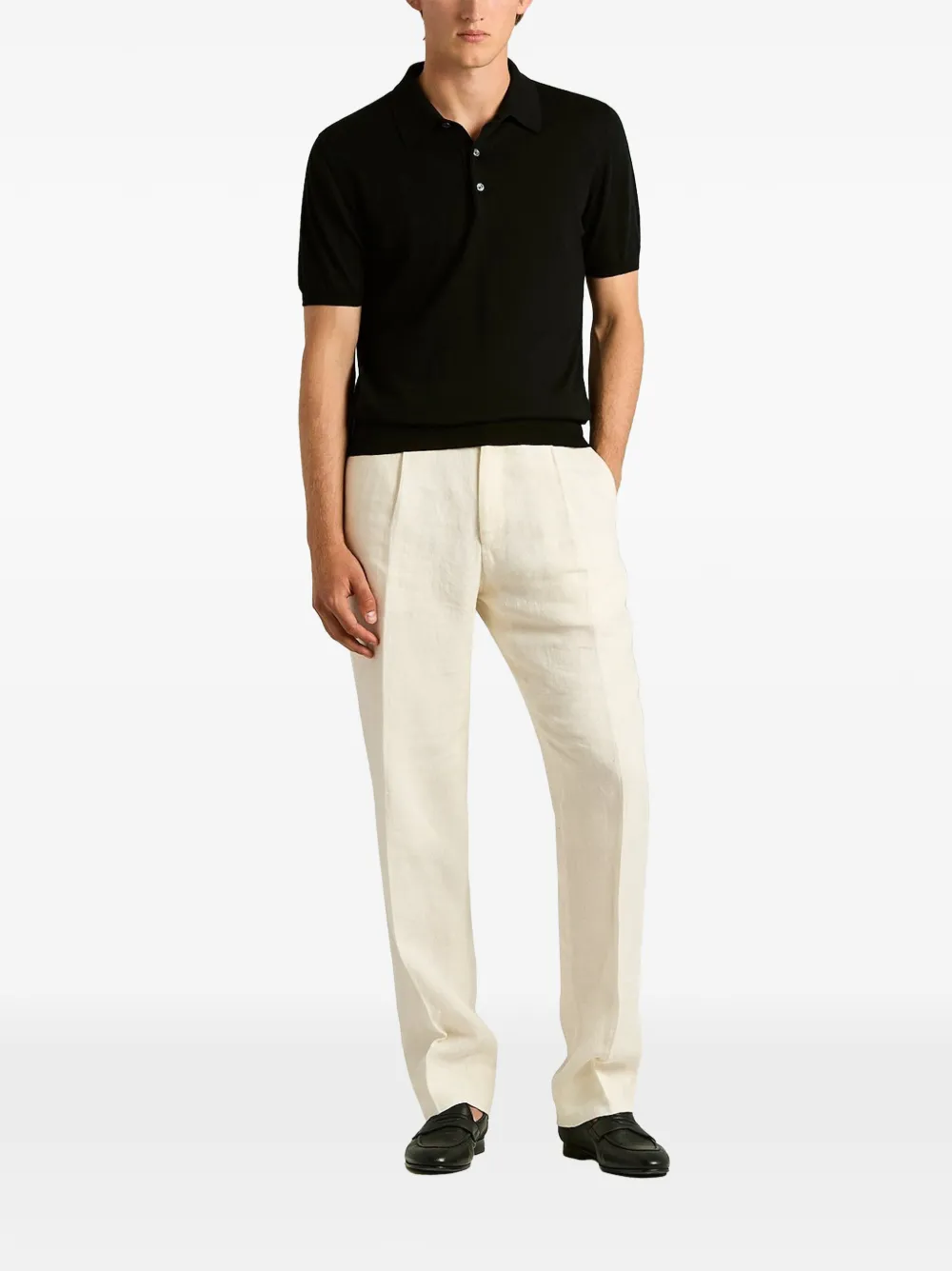 Kiton Poloshirt met korte mouwen Zwart