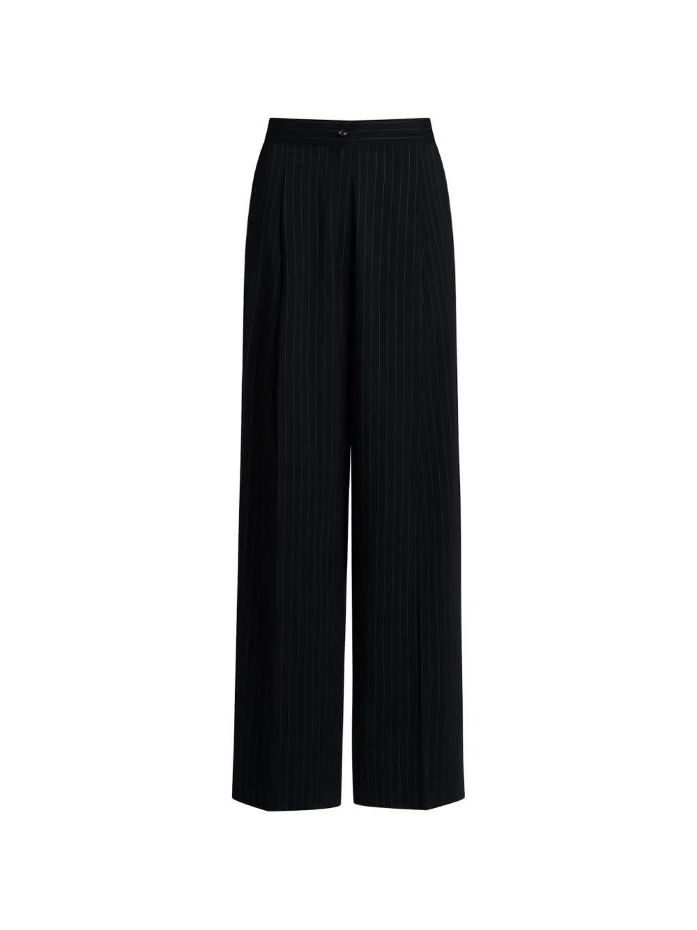 Kiton Pantalon met krijtstreep Zwart