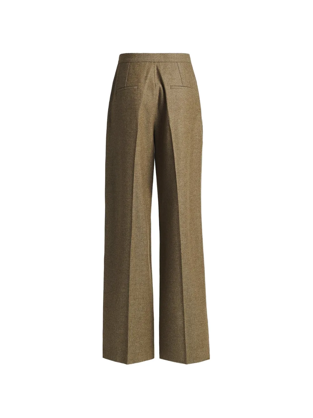 Kiton Plooibroek met visgraatpatroon Bruin