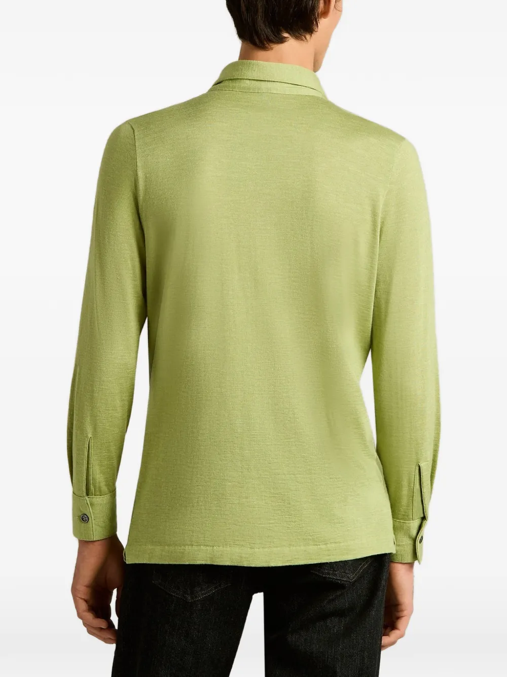 Kiton Overhemd met borstzak Groen
