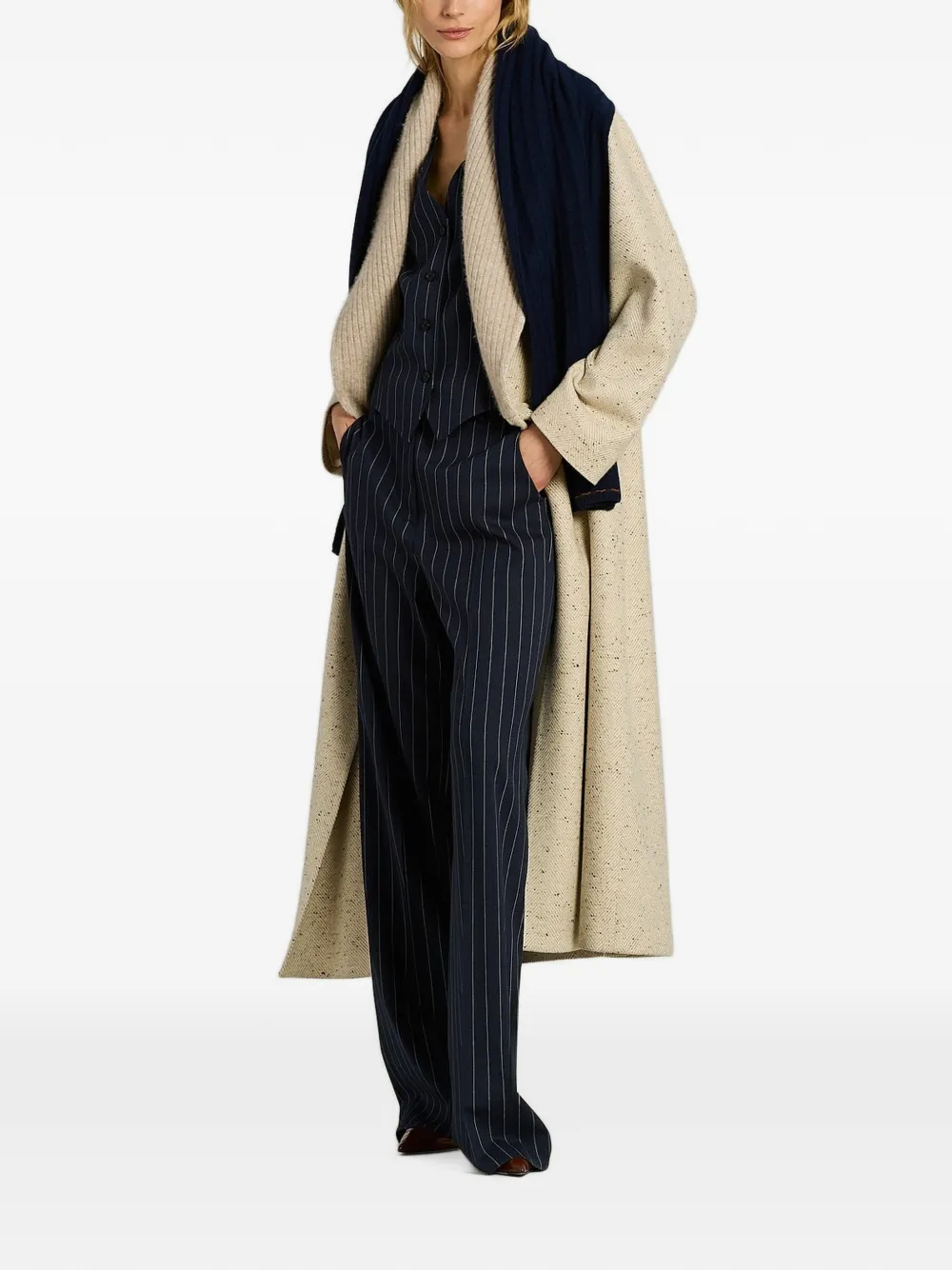 Kiton Kasjmier sjaal Blauw