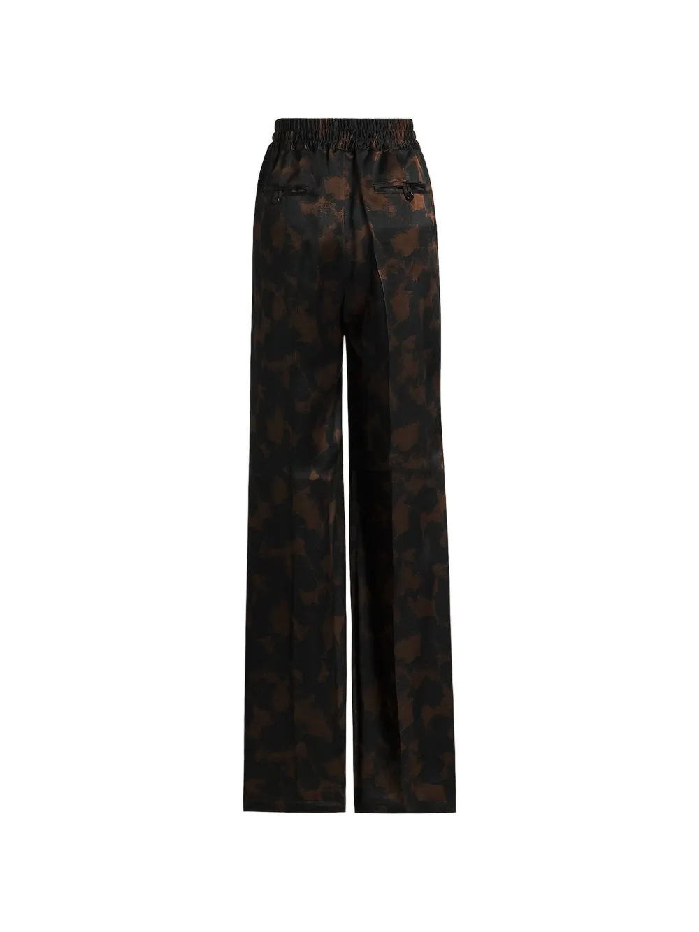 Kiton Broek met trekkoord en abstracte print Bruin