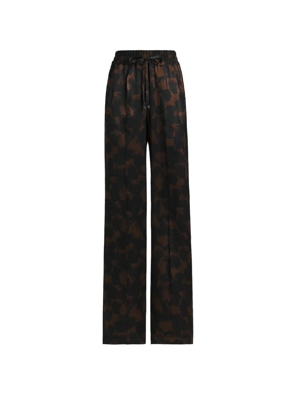 Kiton Broek met trekkoord en abstracte print Bruin