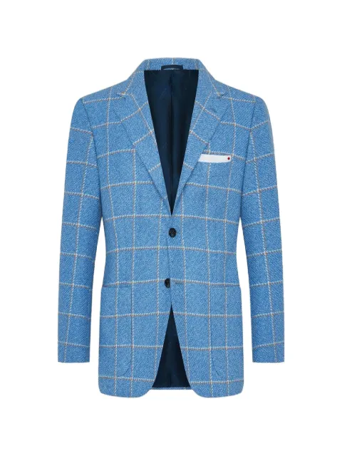Kiton checked cashmere blazer