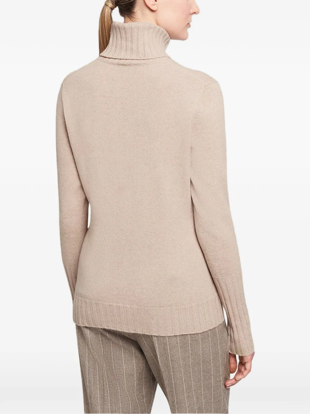 Kiton Kasjmier trui in tricotsteek Beige