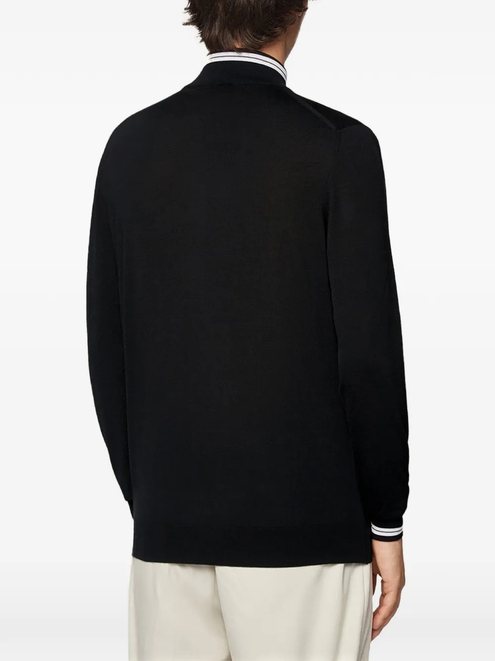 Kiton Vest met rits Zwart