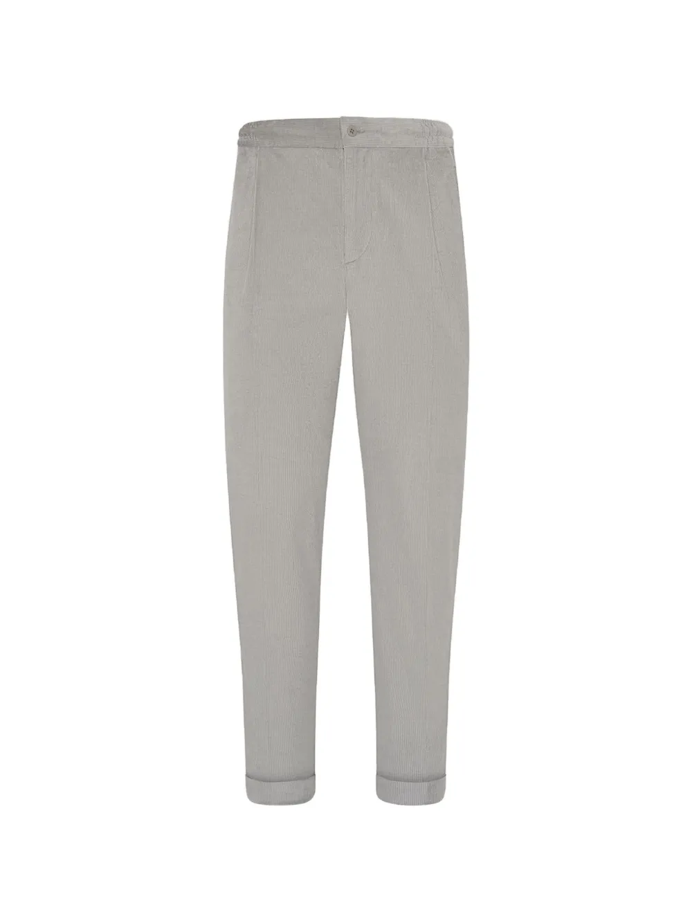 Kiton Ribfluwelen plooibroek Grijs