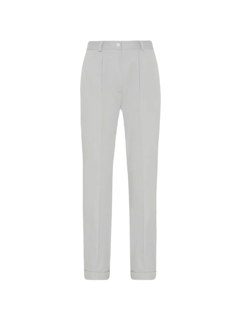 Kiton Broek met omgeslagen pijpen en riemlussen Grijs