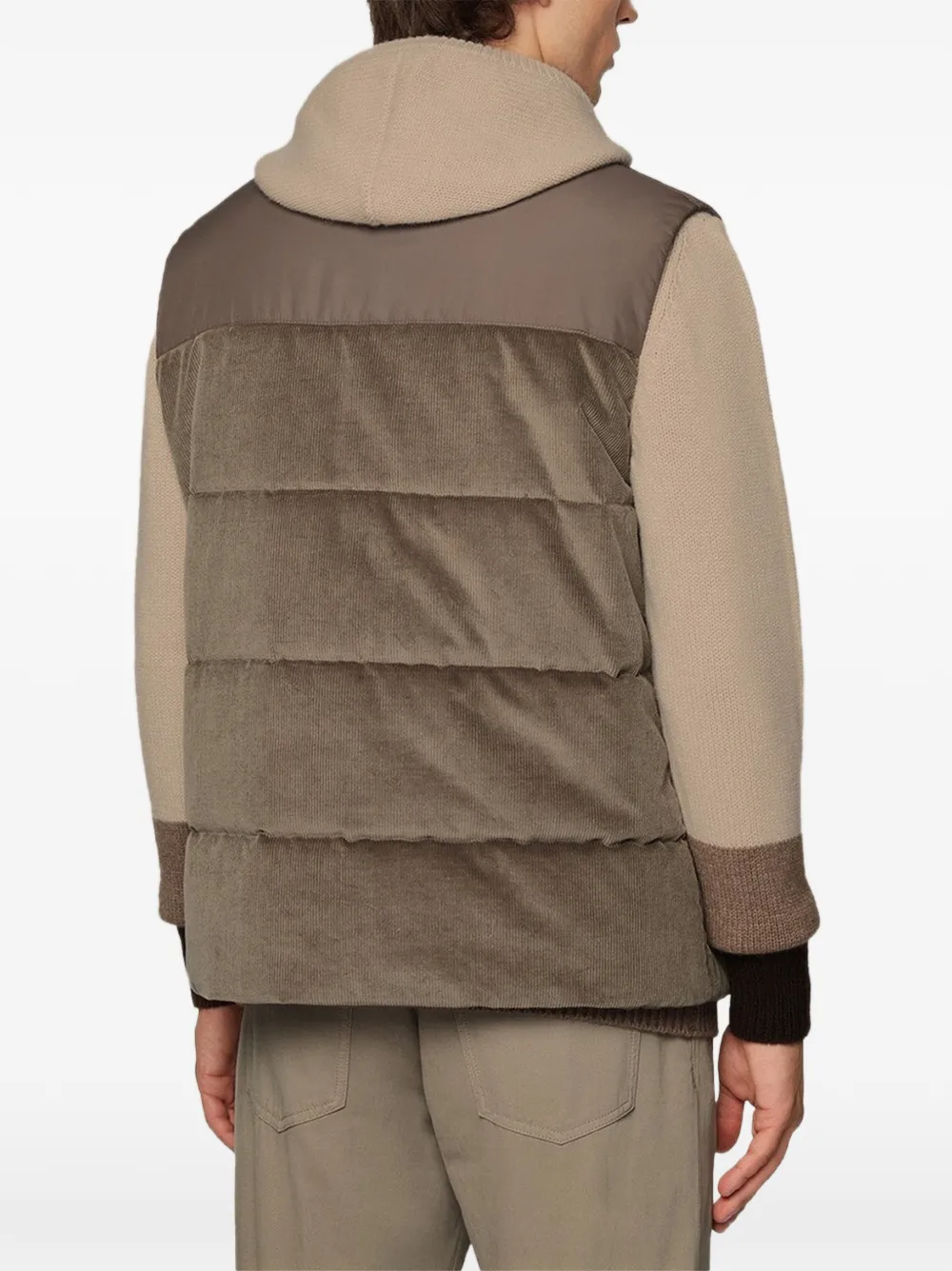 Kiton Gewatteerde bodywarmer Bruin