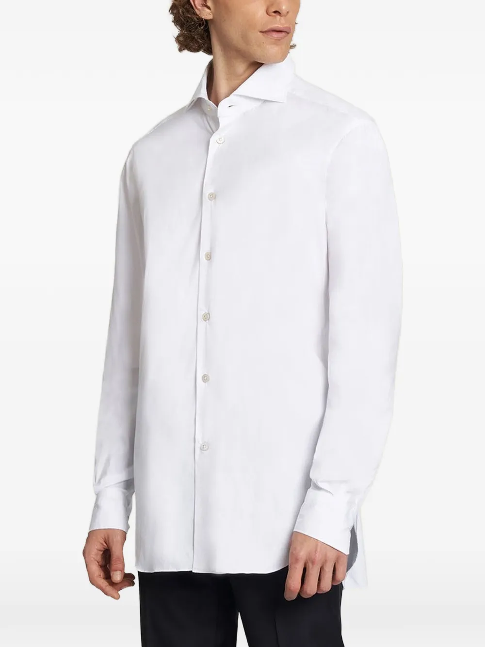 Kiton Overhemd met knopen Wit