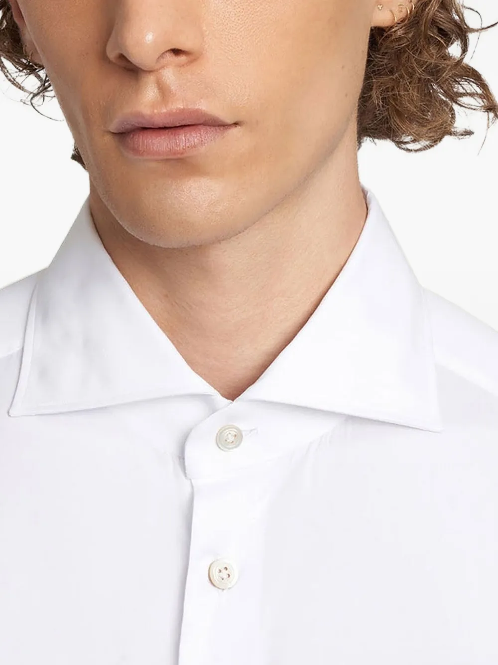 Kiton Overhemd met knopen Wit