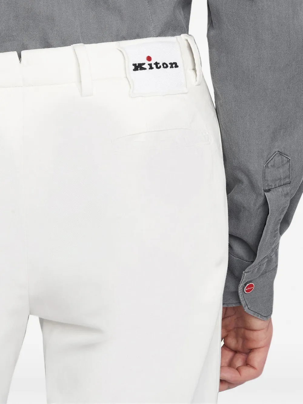 Kiton Skinny chino Wit