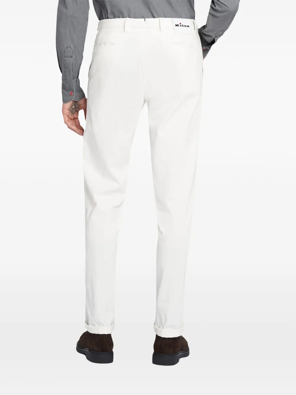 Kiton Skinny chino Wit