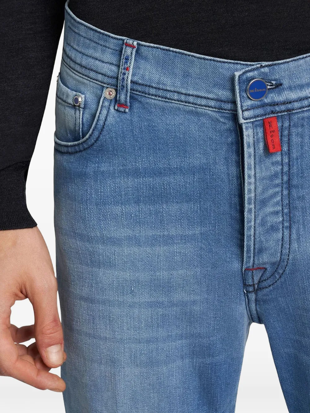 Kiton Five-Pocket-Jeans mit Gürtelschlaufen - Blau
