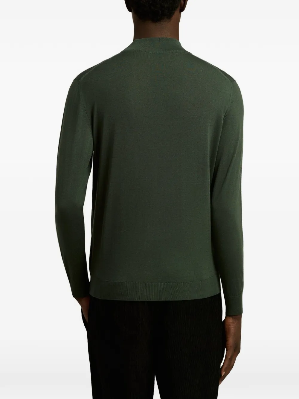 Kiton Diamante Blu trui met ronde hoge hals Groen