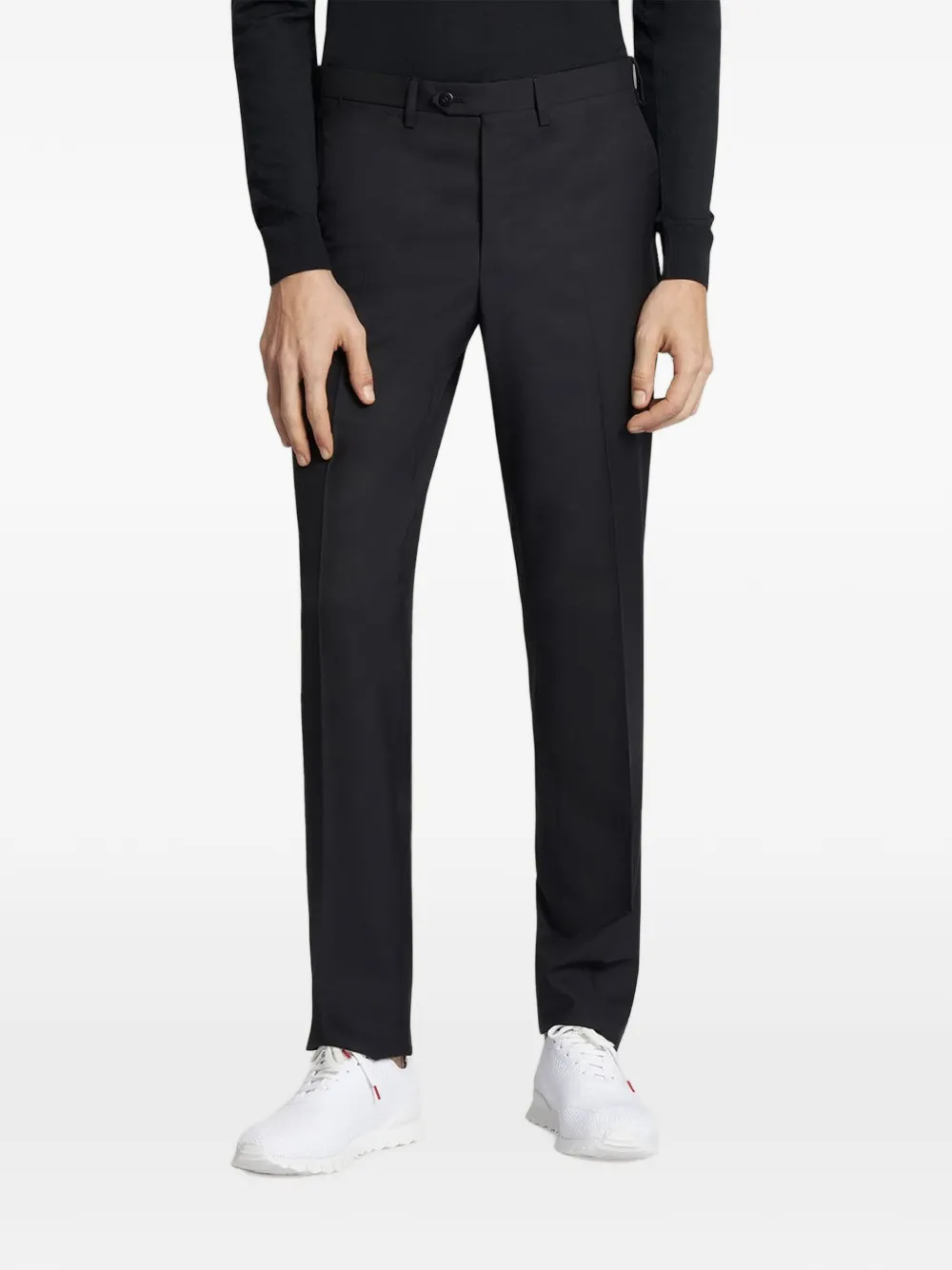 Kiton Blue Diamond broek met riemlussen Zwart