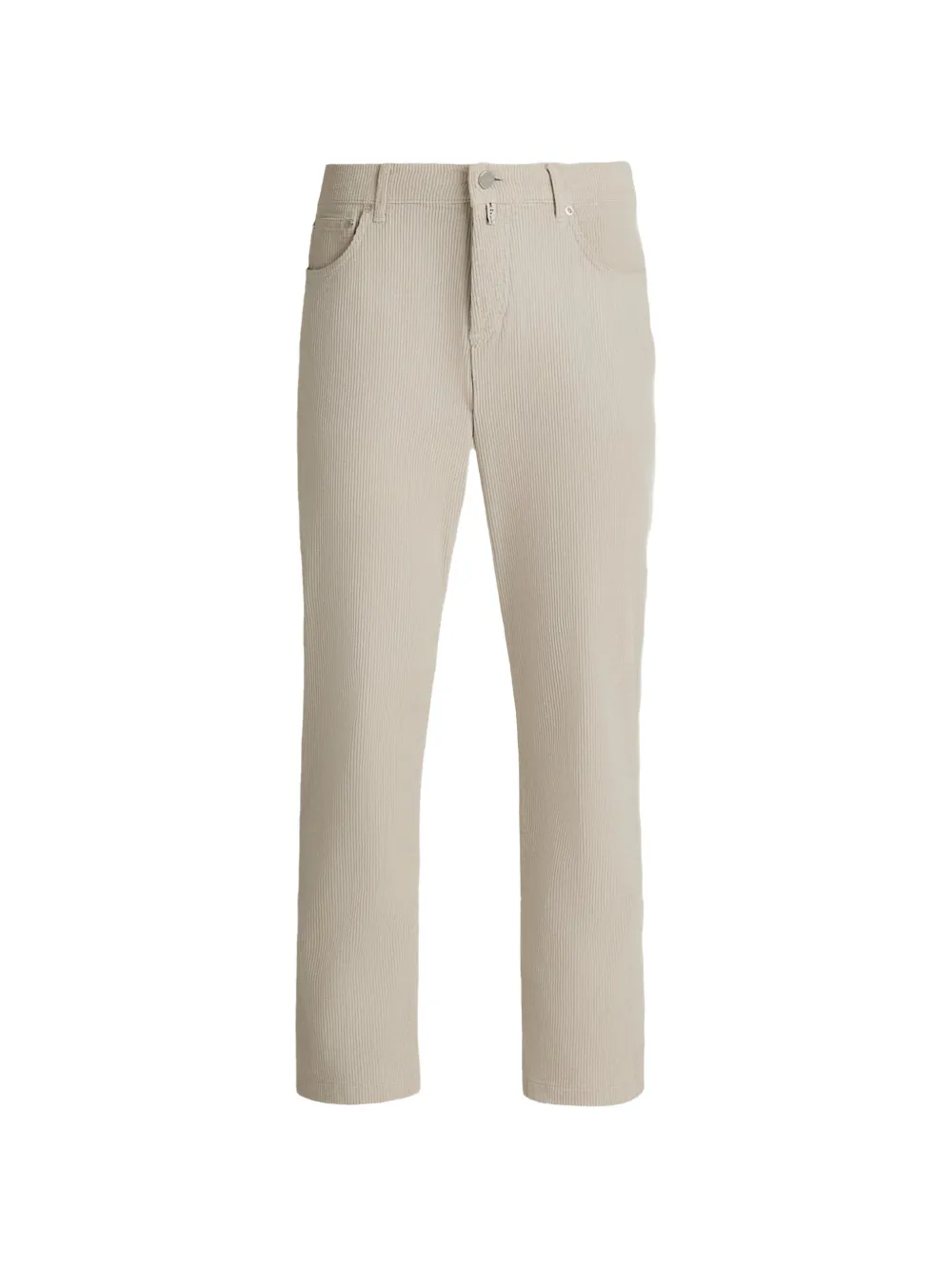 Kiton Ribfluwelen broek met vijf zakken Beige