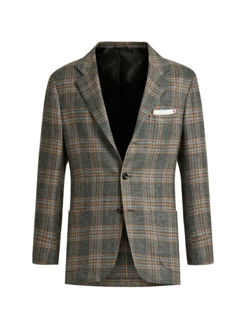 Kiton Blazer monopetto con motivo Principe di Galles