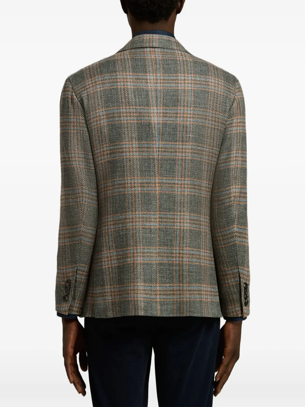 Kiton Blazer met enkele rij knopen Grijs