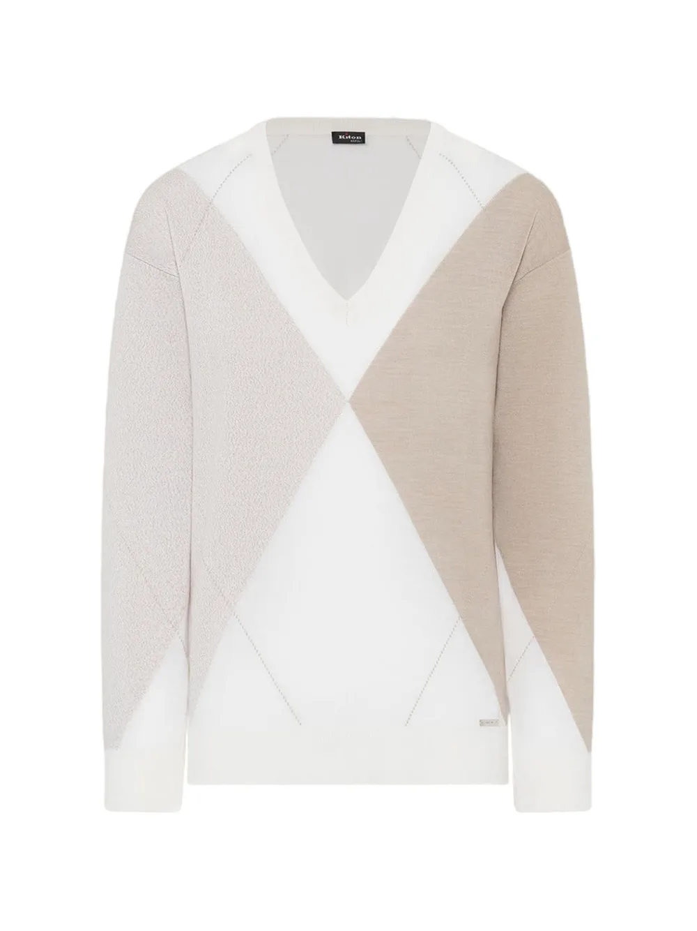 Kiton Pullover mit geometrischem Muster - Weiß