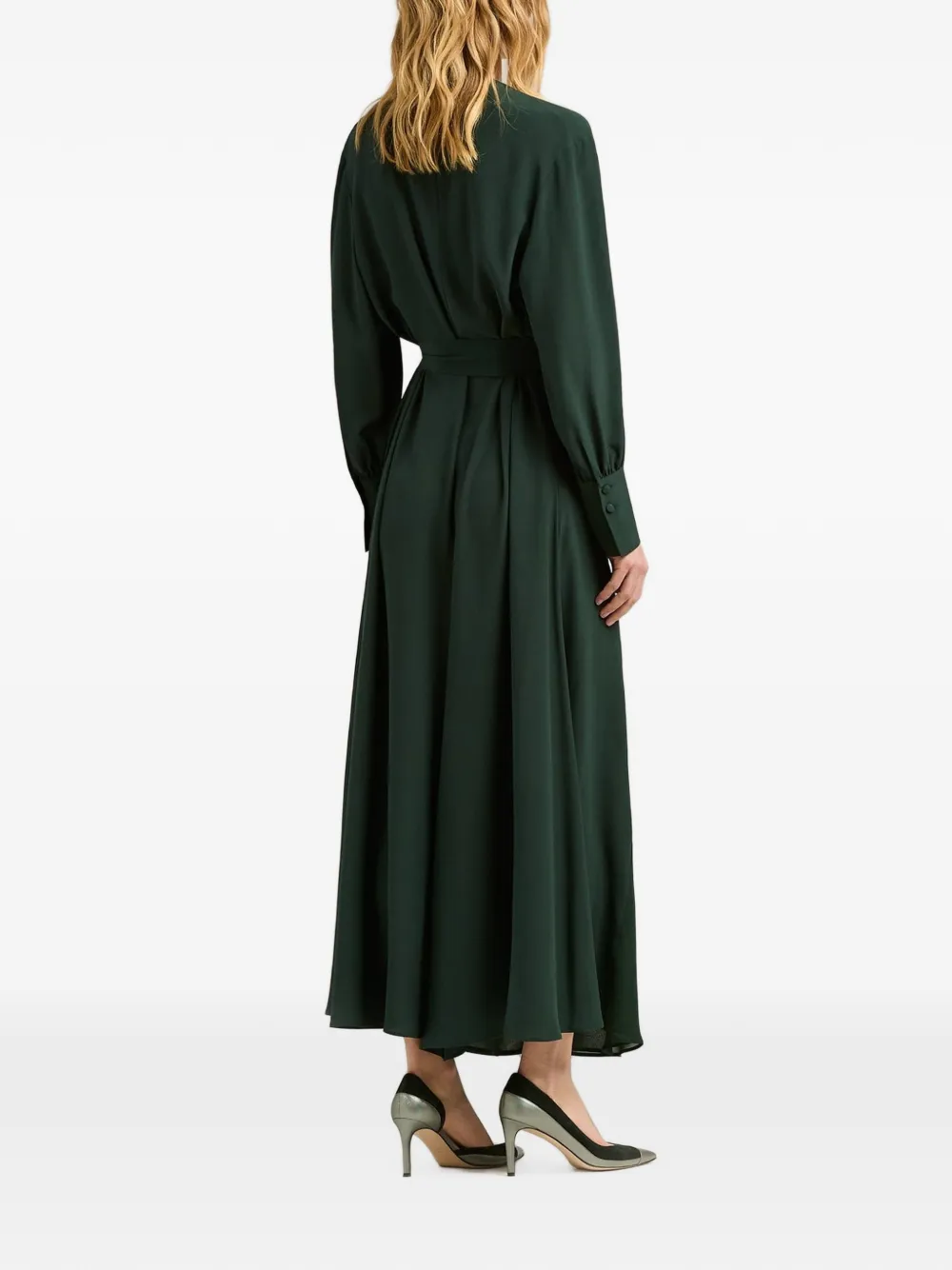Kiton Zijden maxi-jurk Groen