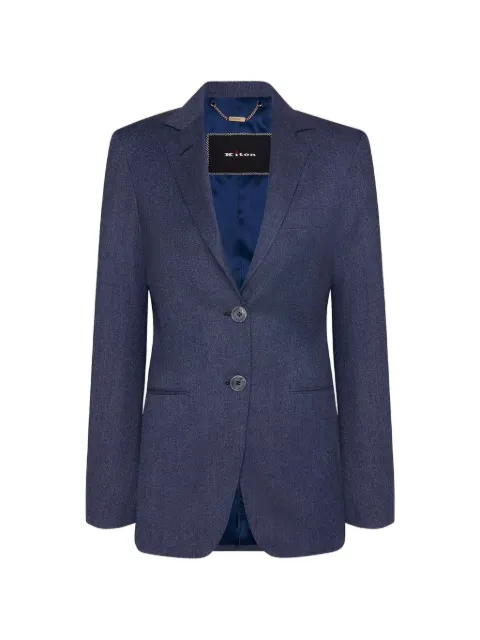 Kiton single-breasted peaked-lapel blazer