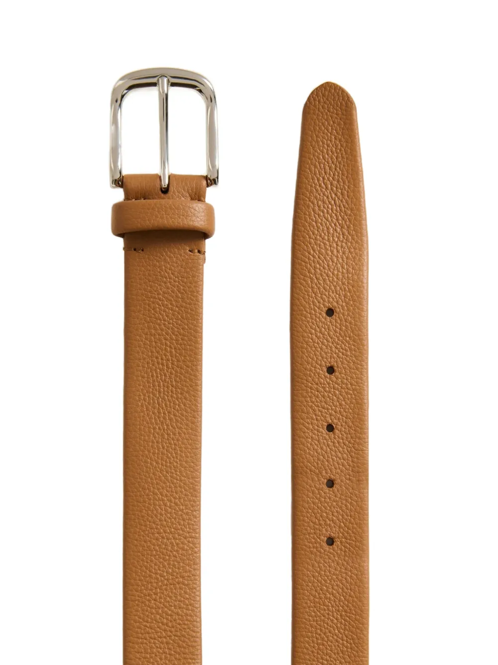 Kiton Leren riem Bruin