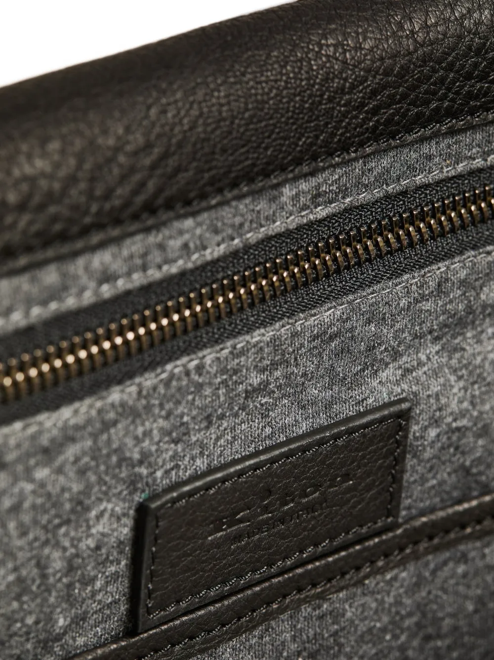 Kiton Leren schoudertas Zwart