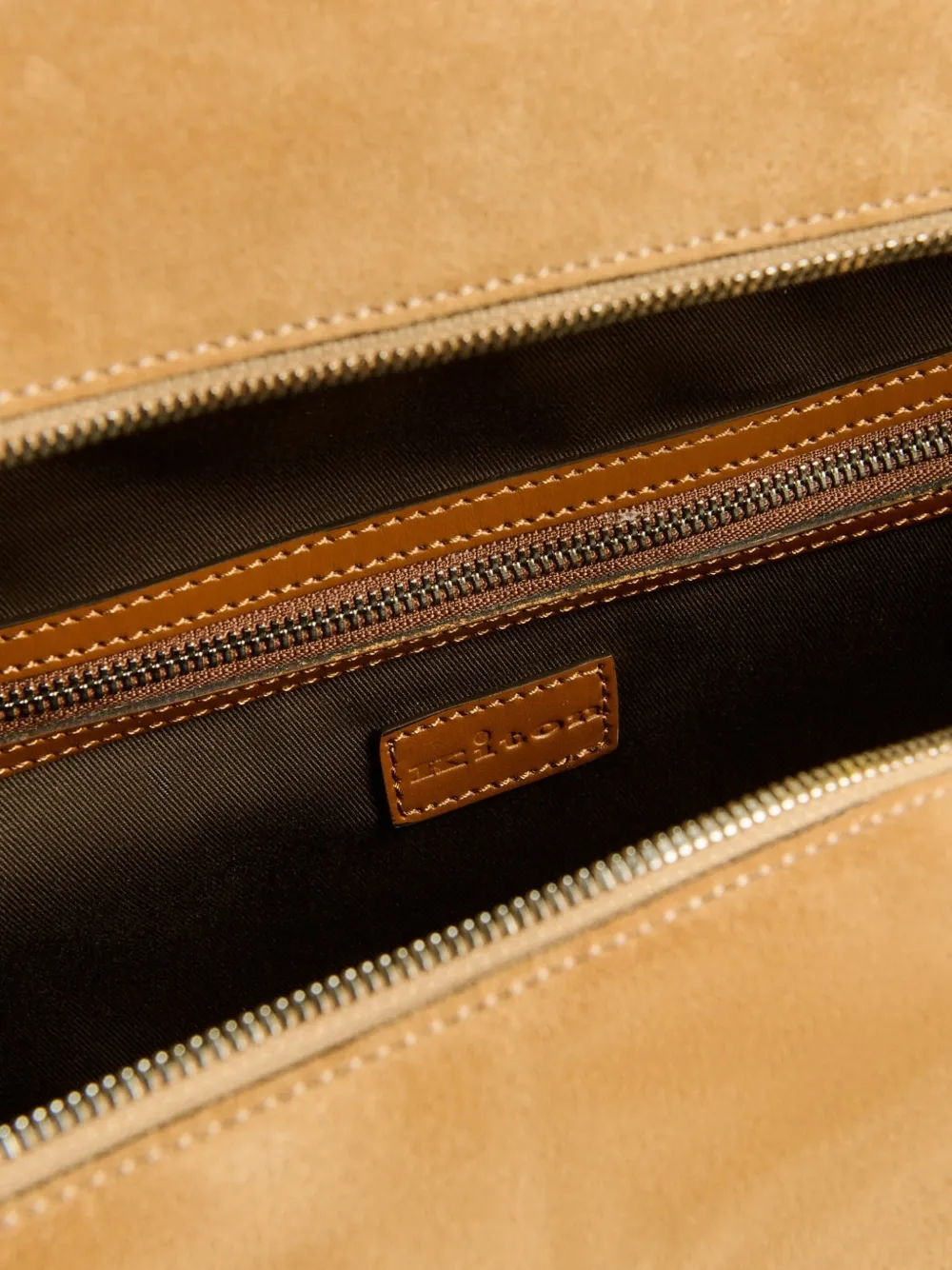 Kiton Leren reistas Beige