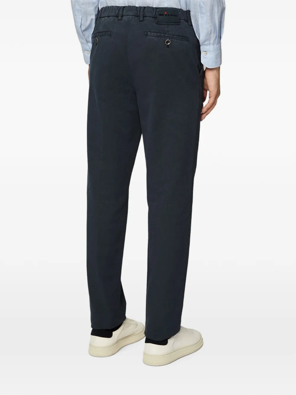 Kiton Broek met riemlussen Blauw